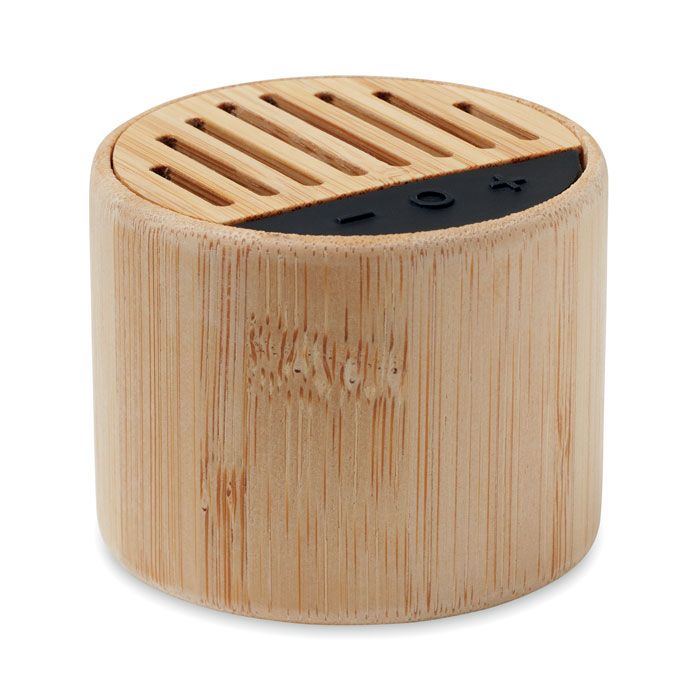 Speaker wireless tondo in bambù Round Lux