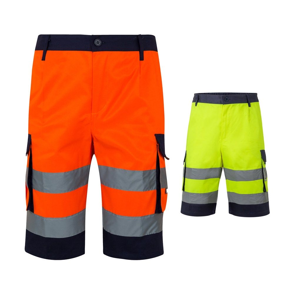 VL HADES. Bermuda bicolore con diverse tasche (210g/m²), in cotone (20%) e poliestere (80%)