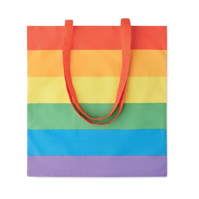 Shopper arcobaleno in cotone da 200 gr/m Borealis