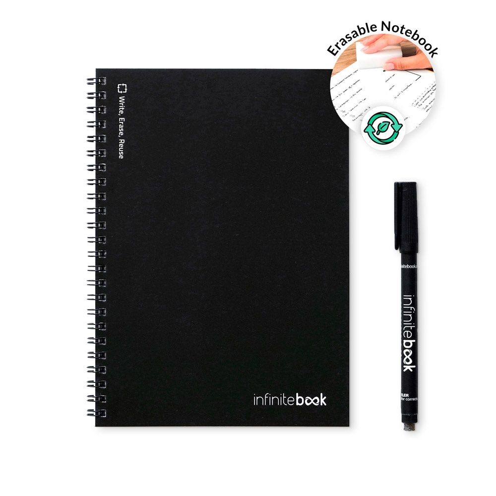 INFINITEBOOK LINED A5. Infinitebook con copertina flessibile e 15 pagine bianche stile lavagna bianca