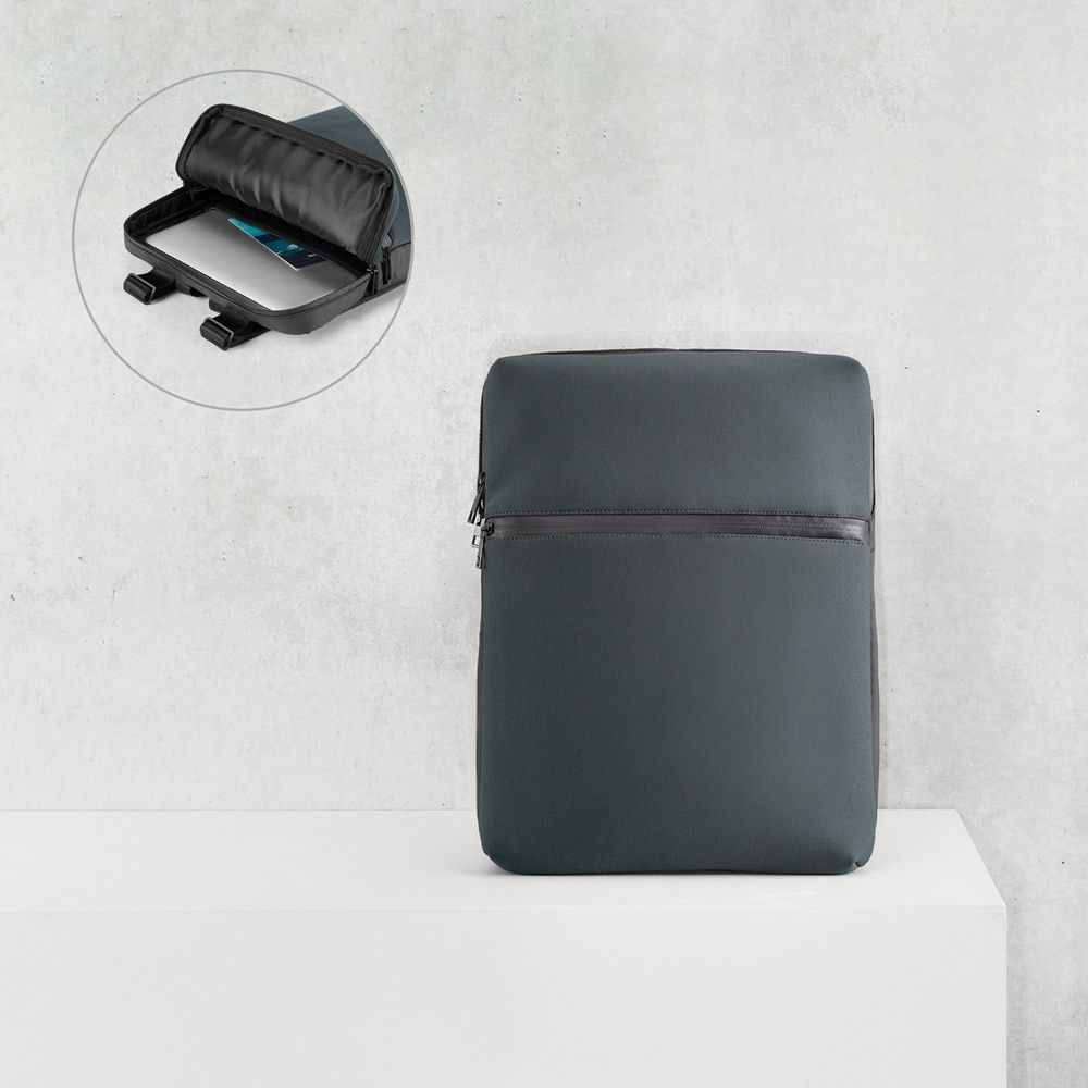 Zaino PC 14 pollici in soft shell e tela cerata URBAN BACKPACK