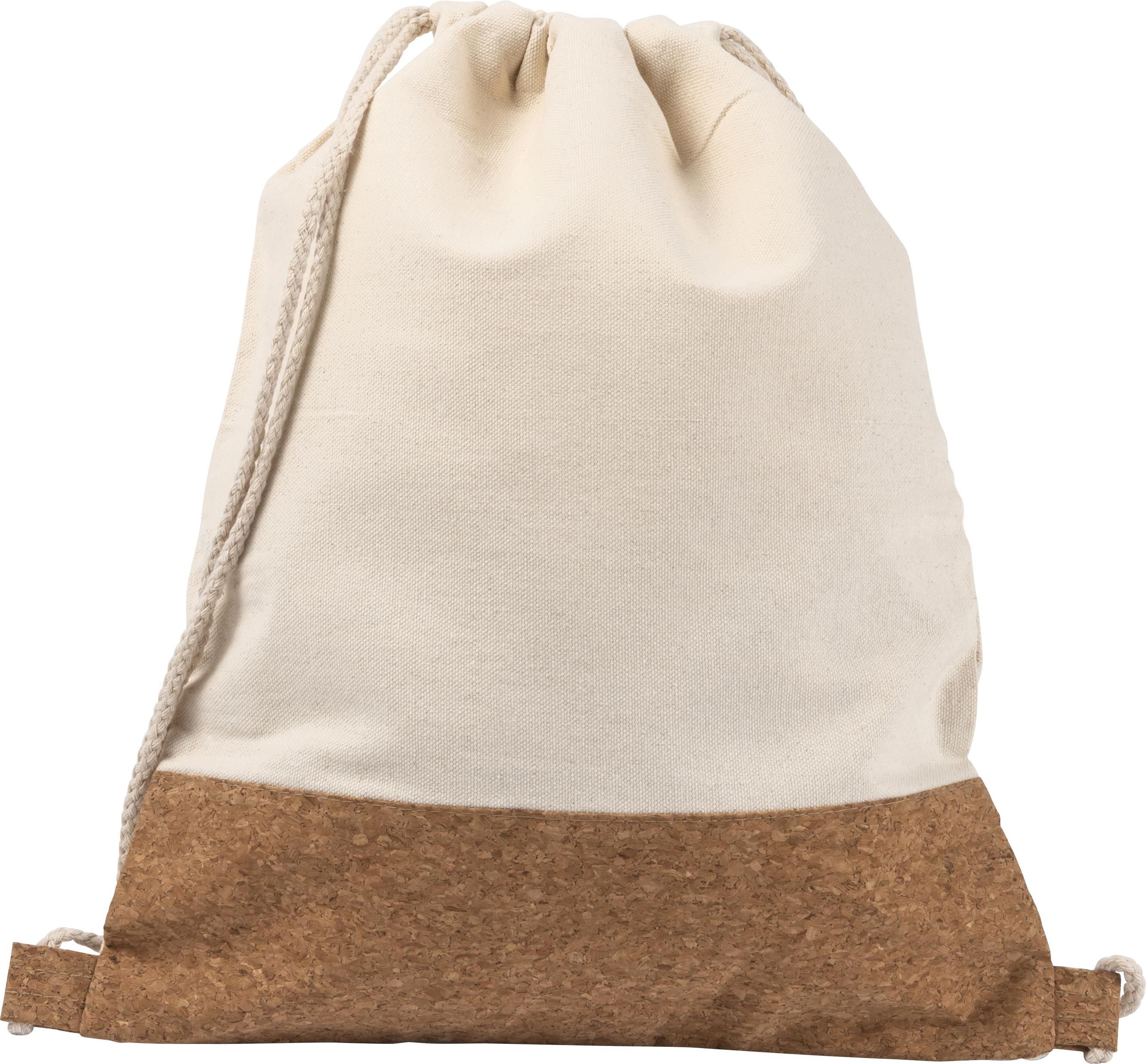 Zaino a sacca in cotone con base in sughero Tianna