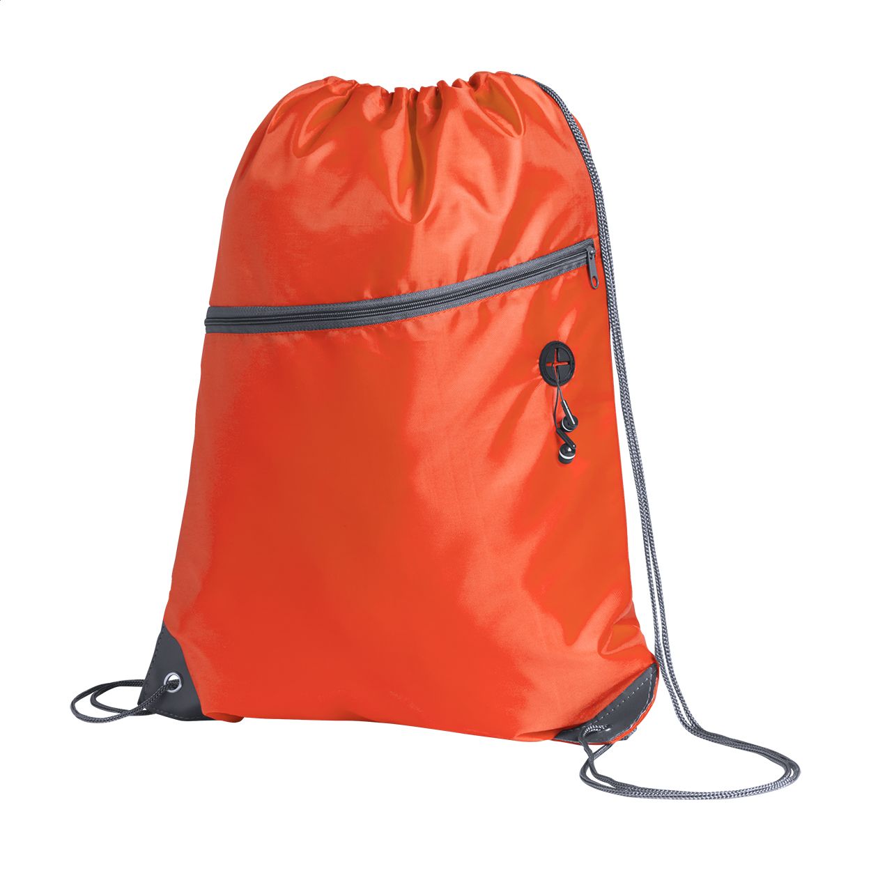 Sacca in poliestere con tasca frontale con zip Coprus