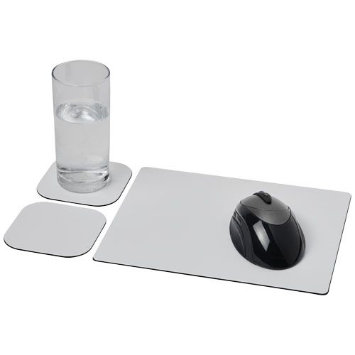 Tappetino mouse in set con 2 sottobicchieri Brite-Mat®