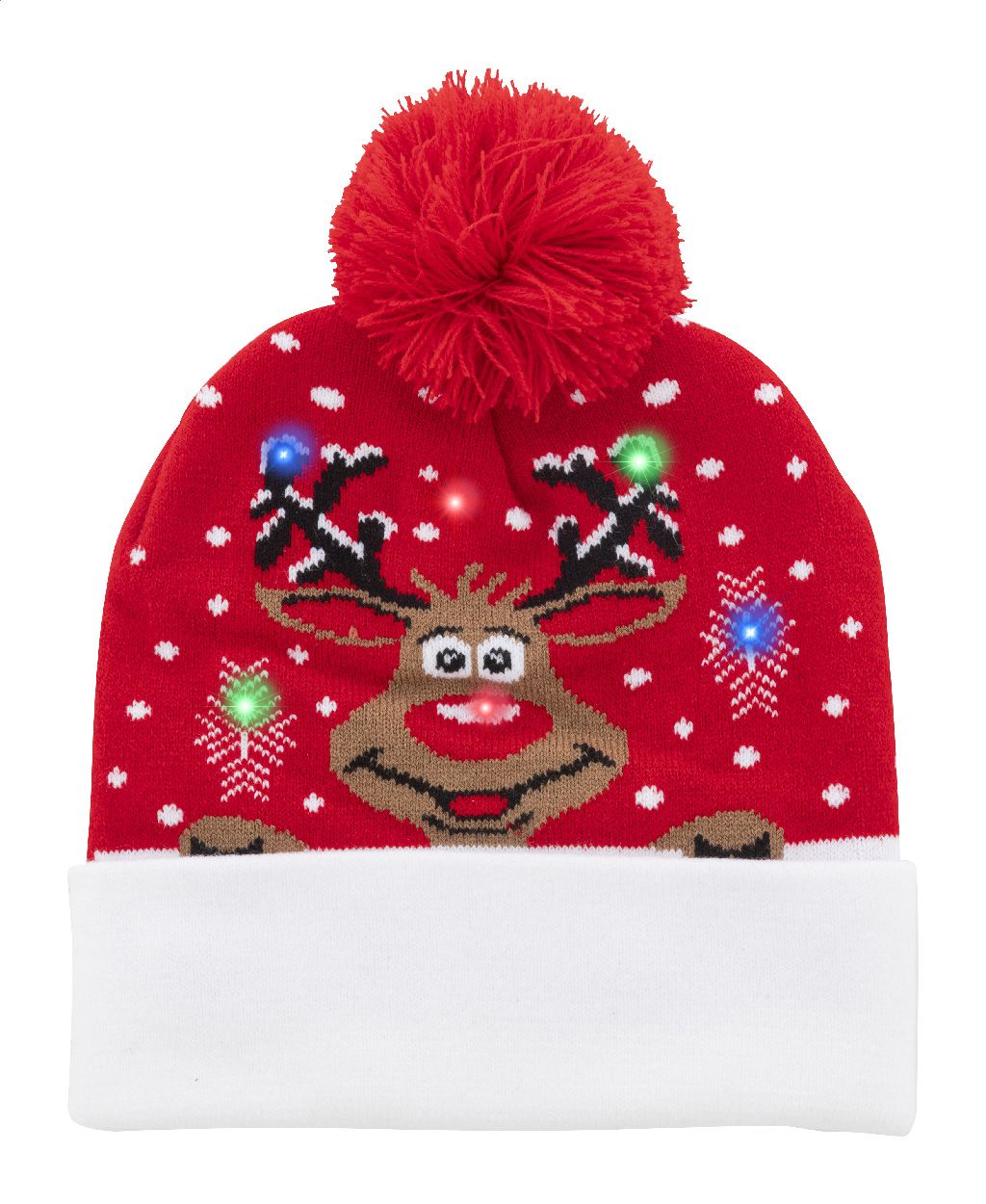 Norrsken. Cappello invernale a LED natalizio, renna