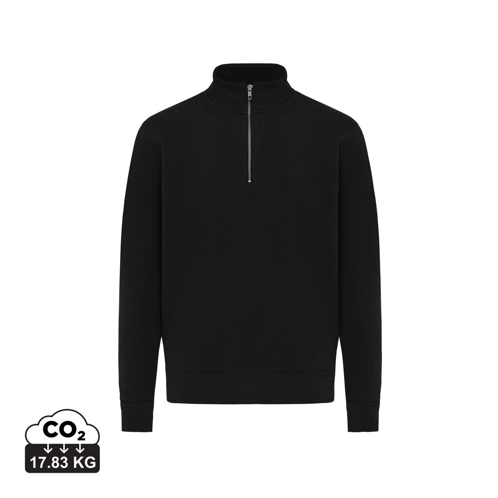 Felpa mezza zip IQONIQ Elgon in cotone riciclato