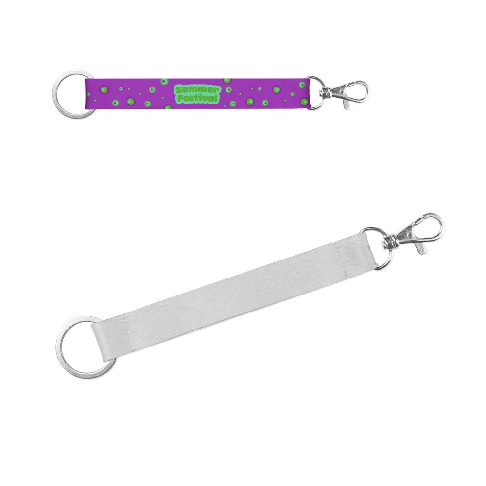 CRAWLEY. SET Lanyard SUBLIMATION Short II DUO (20 mm) con anello Ø 32 mm e moschettone a grilletto da 20 mm