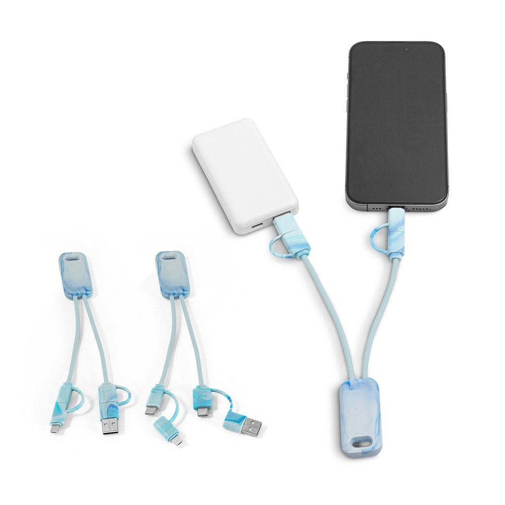 BERNERS. Cavo USB 6-in-1 superveloce in PET riciclato (100% rPET)