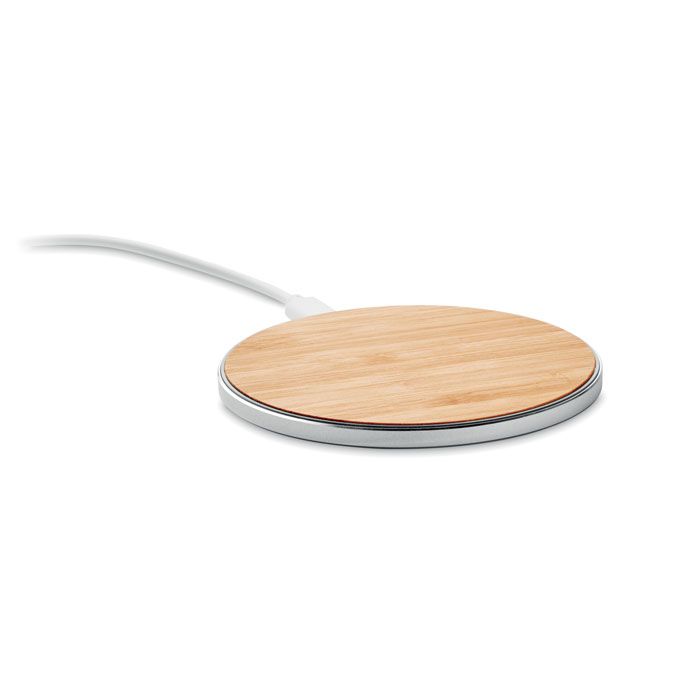 Caricatore telefono wireless in bamboo e alluminio Despad