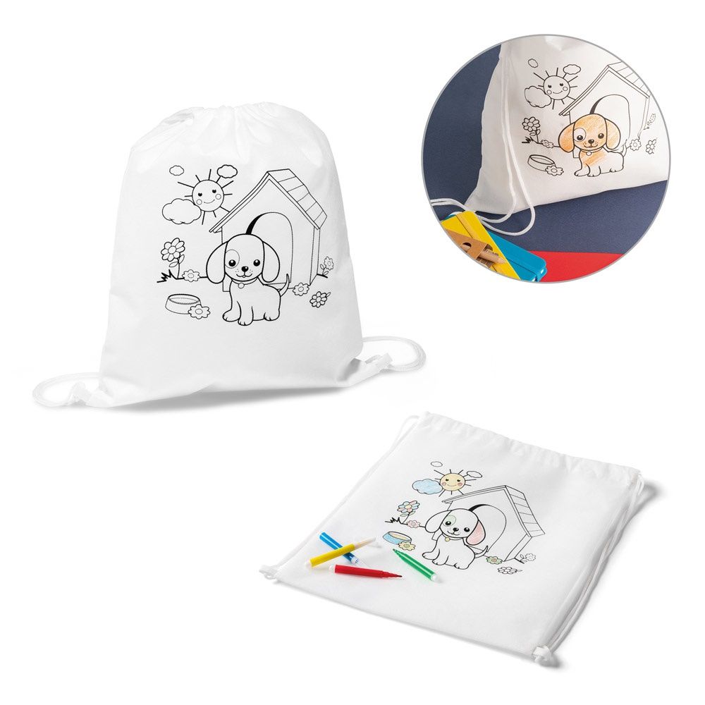 Sacca zaino con disegno da colorare Draws