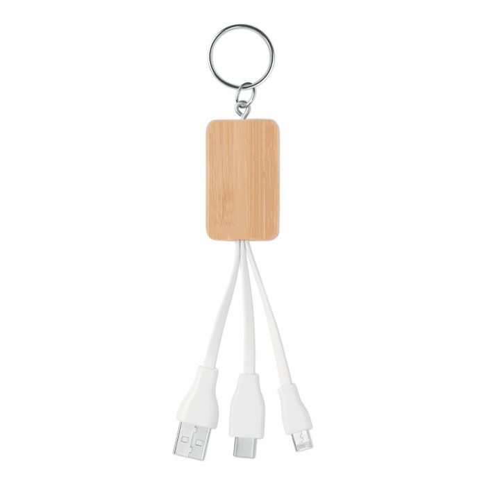 CLAUER. Cavo 3 in 1 in bamboo