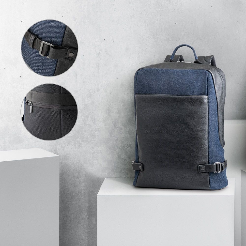 Zaino porta pc 15,6" in denim e PU DIVERGENT BACKPACK I