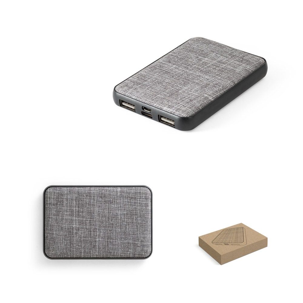 RENEWAL BATTERY. Banca di alimentazione 5'000 mAh in PET riciclato (100% rPET)