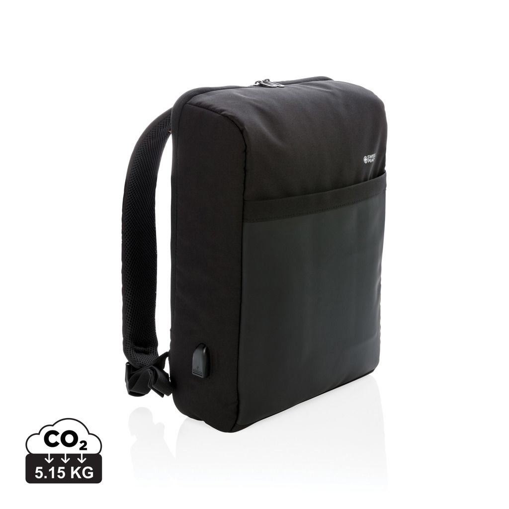 Zaino per pc 15 pollici Swiss Peak RFID & USB senza PVC