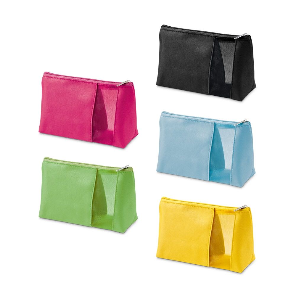 ANNIE. Pochette in microfibra e rete