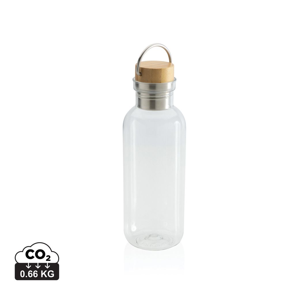 Bottiglia rPET RCS con manico e tappo in bambù 680ml