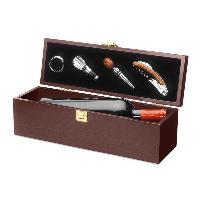 COSTIERES. Set vino in legno