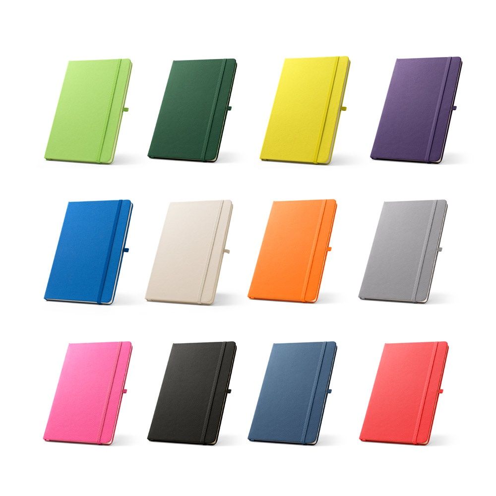 ANNE. Block notes A5 in poliestere riciclato (100% rPET) con fogli a righe