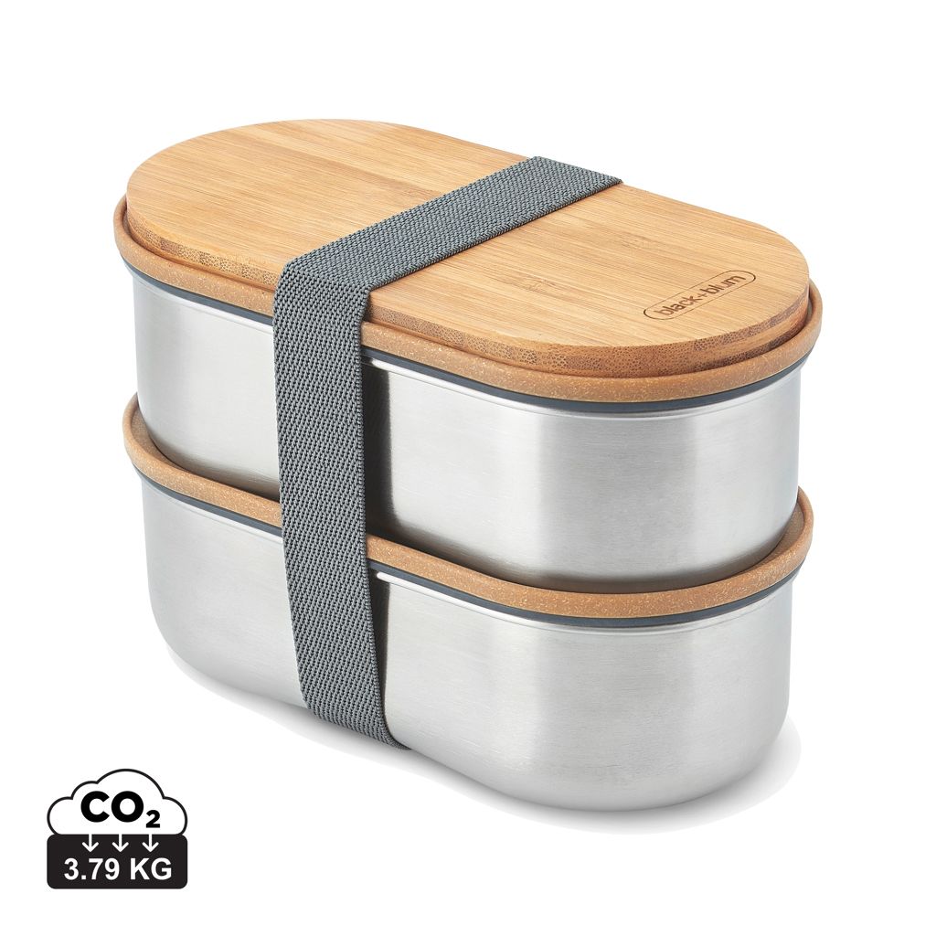 Portapranzo doppio Bento Black+Blum in acciaio