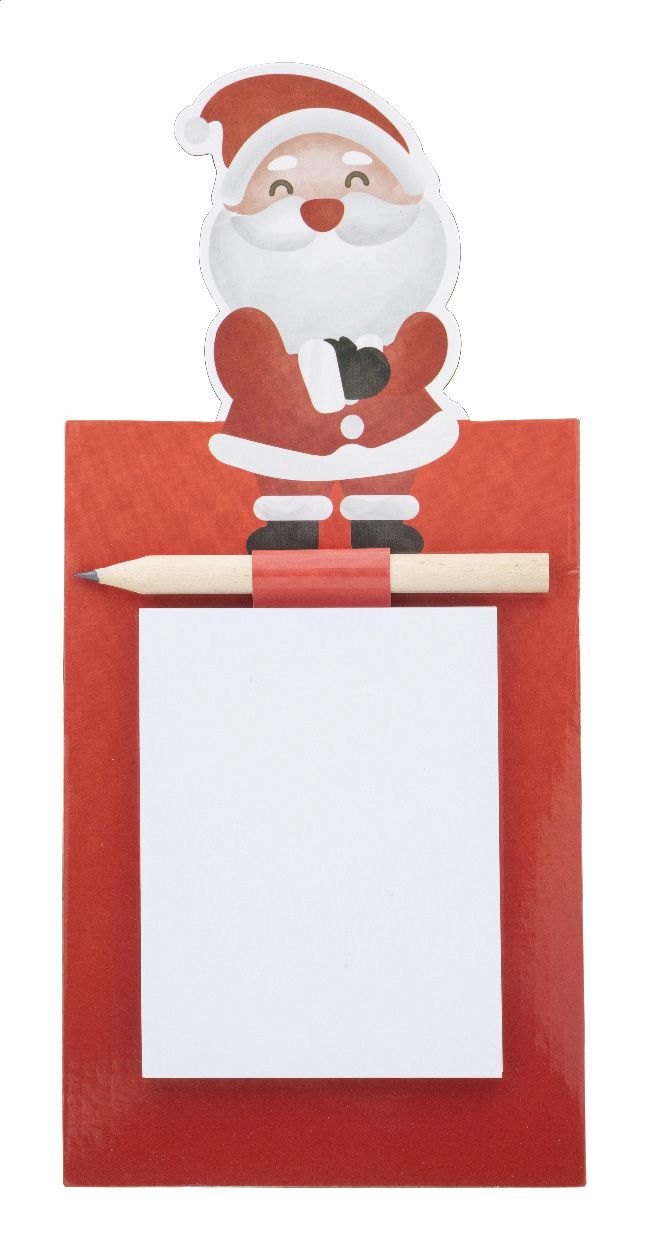 Julliste. Blocco note magnetico natalizio, Babbo Natale
