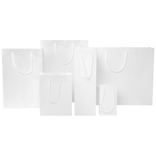 Buste carta personalizzate realizzate a mano con manici di plastica - formato medio