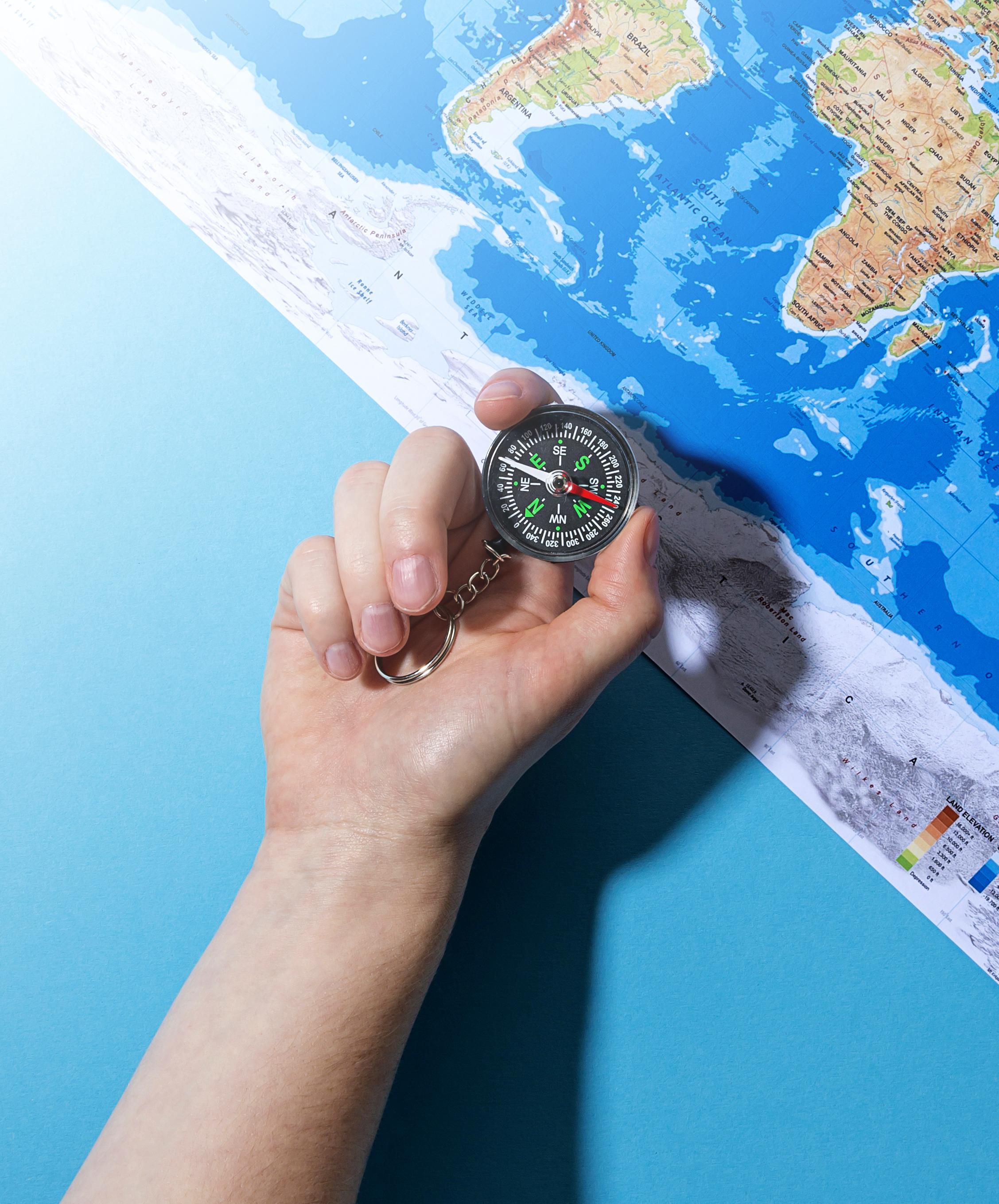 Portachiavi bussola in ABS Samara