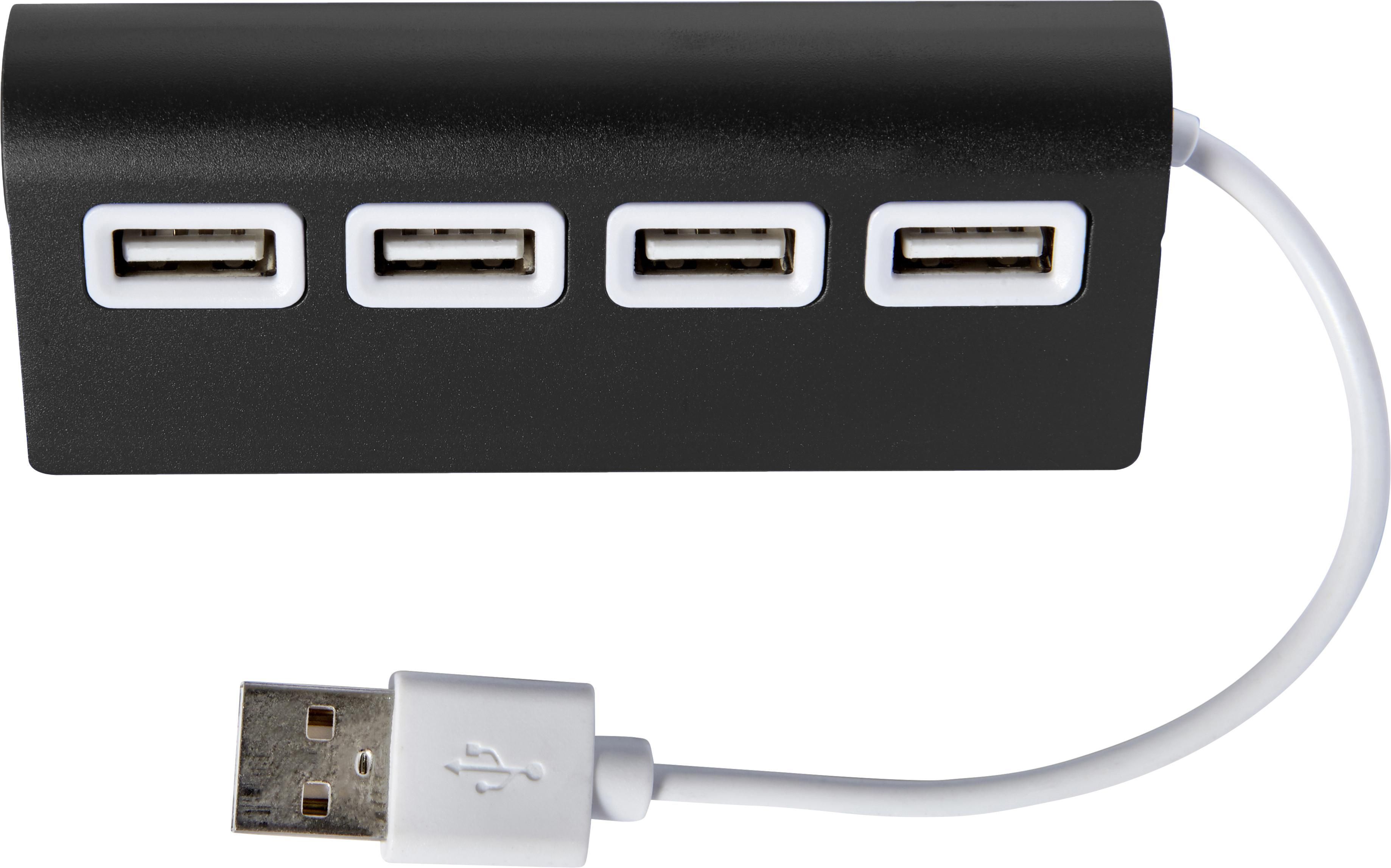 Hub USB 4 porte in alluminio Leo