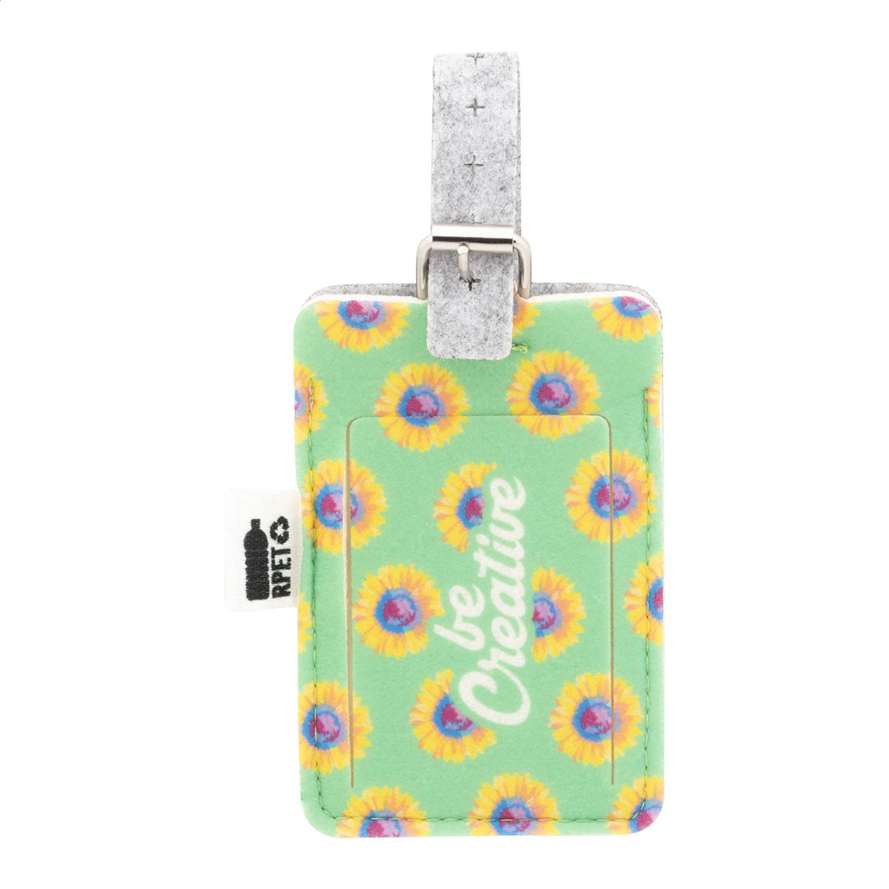 CreaFelt Tag. Etichetta bagaglio in RPET personalizzabile