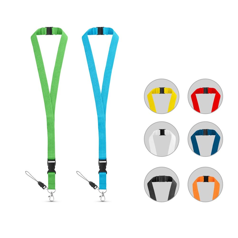MURRAY. Lanyard in poliestere con moschettone in metallo