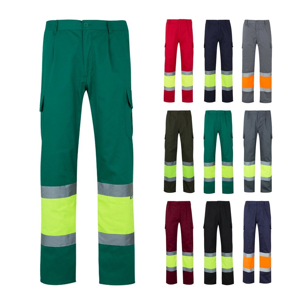 VL POSEIDON. Pantaloni in twill bicolore con diverse tasche (210g/m²), in cotone (20%) e poliestere (80%)