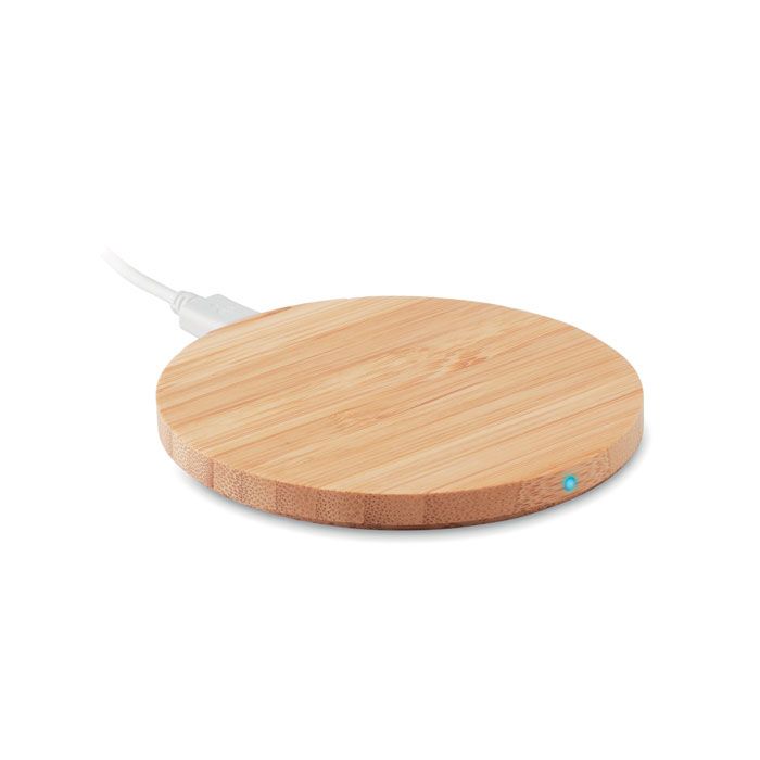 Caricatore wireless in bamboo 15W Rundo Lux