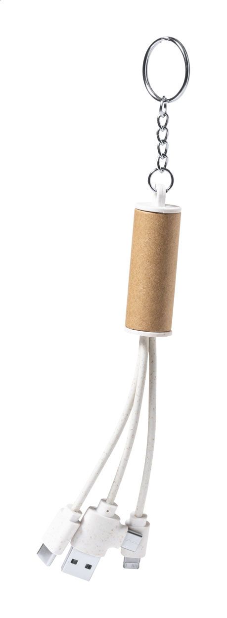Paplen. portachiavi con cavo di ricarica USB