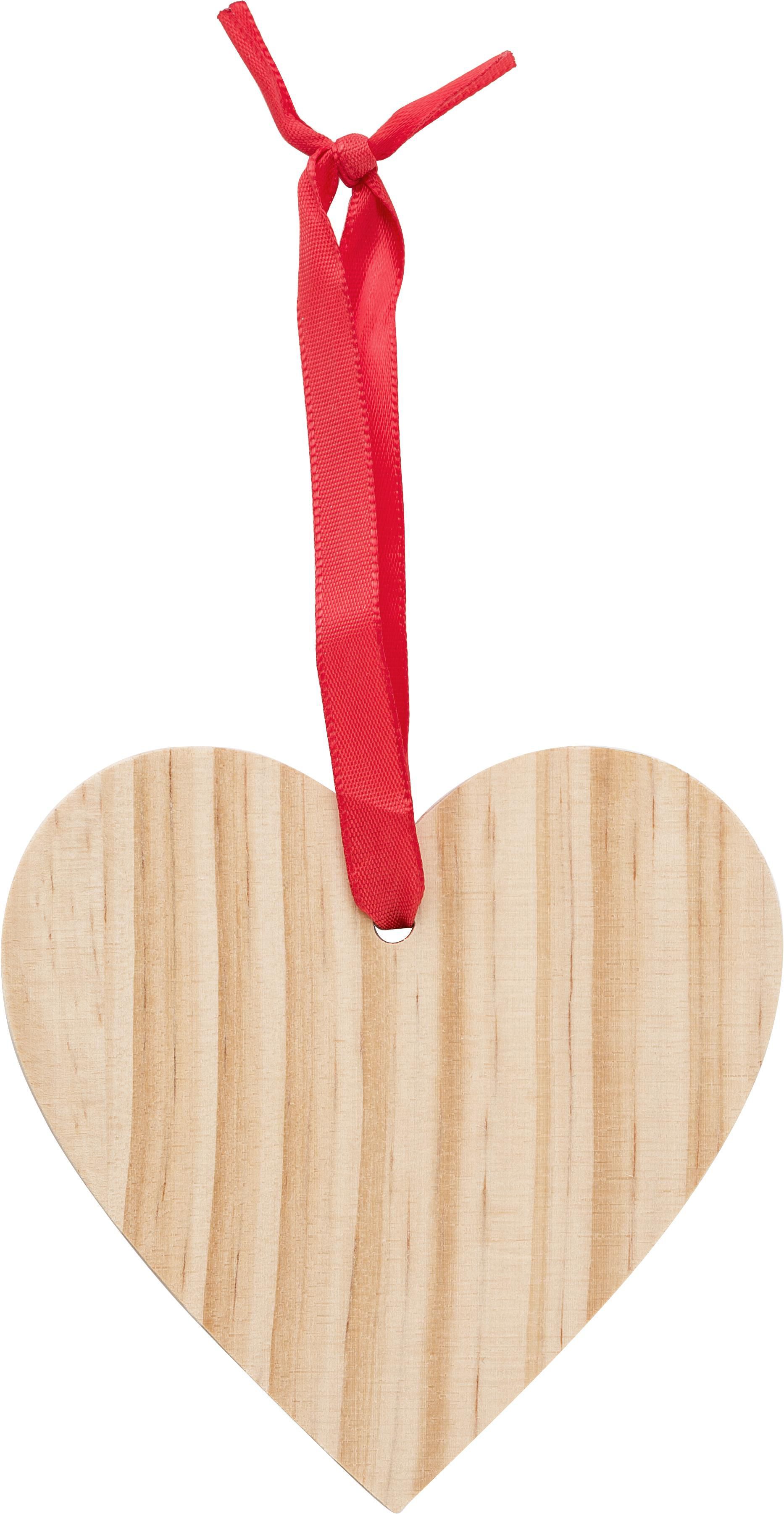 Decorazioni natalizie in legno a forma di cuore Einar