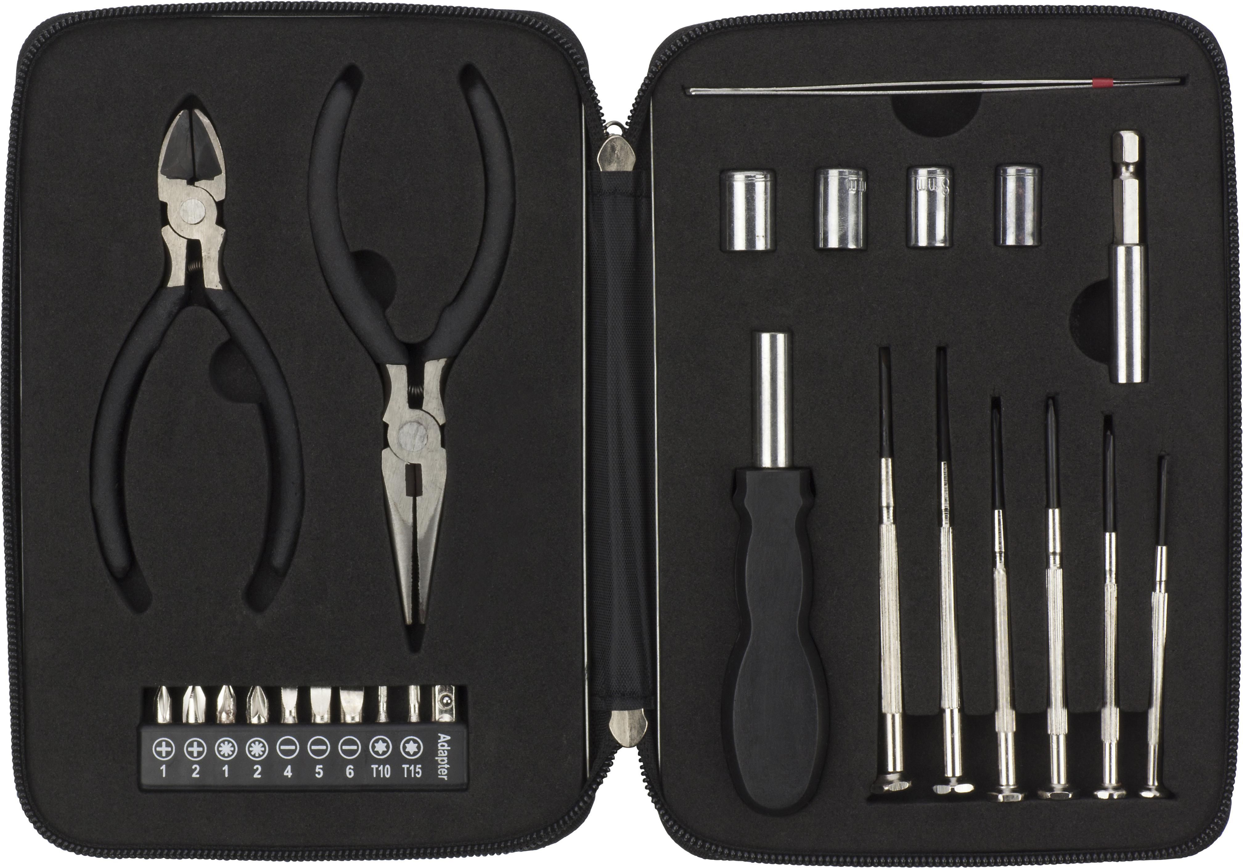 Set attrezzi 26 pezzi, custodia in metallo Alisha