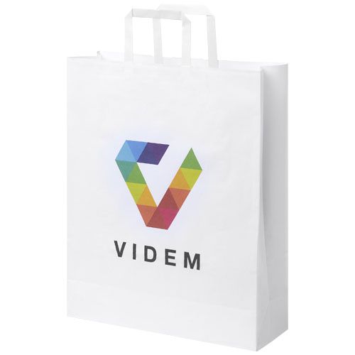 Shopper carta kraft da 80-90 g/m2 con manici piatti - grande