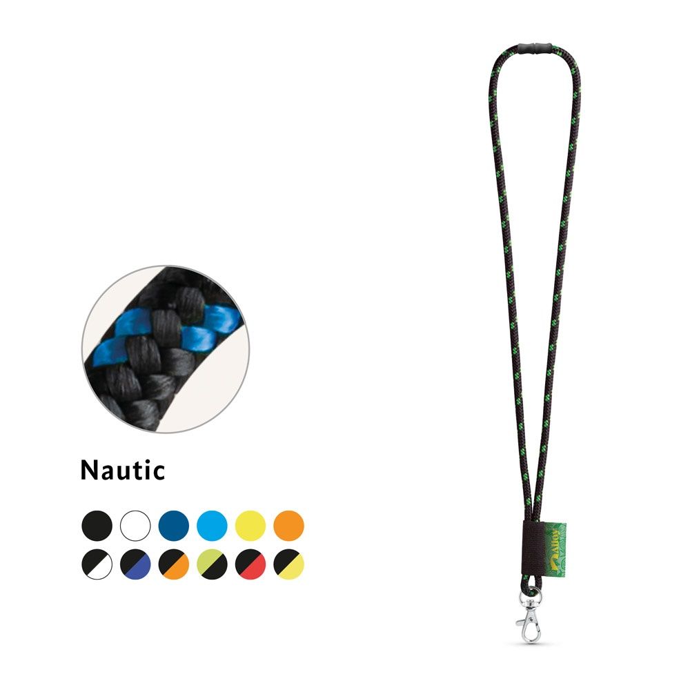MANSFIELD. SET Lanyard NAUTIC Lungo (Ø 7 mm) con moschettone a leva da 9 mm e chiusura di sicurezza da Ø 7 mm