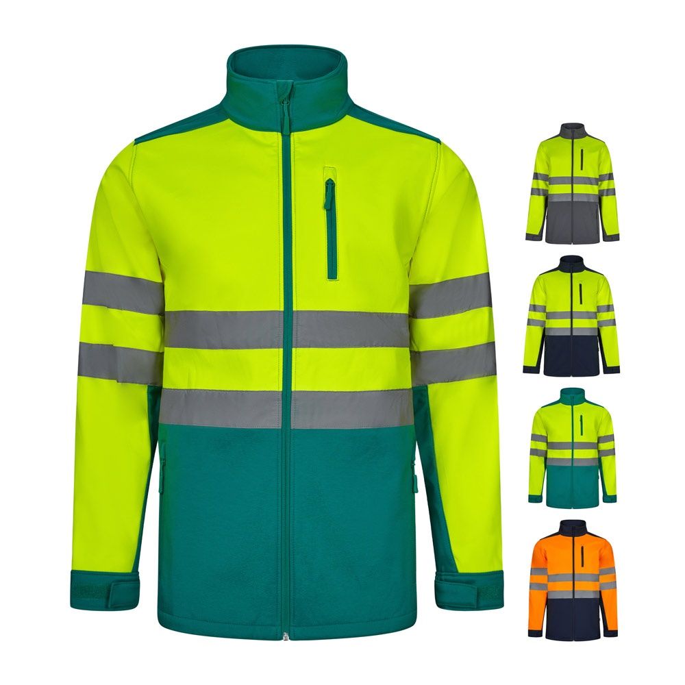 VL HESTIA LARGE. Giacca soft shell bicolore (280g/m²), con fodera in pile e membrana TPU, in poliestere (96%) ed elastan (4%)