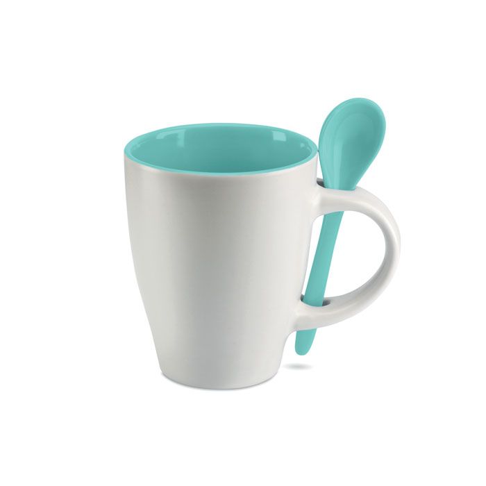 DUAL. Tazza bicolore con cucchiaino