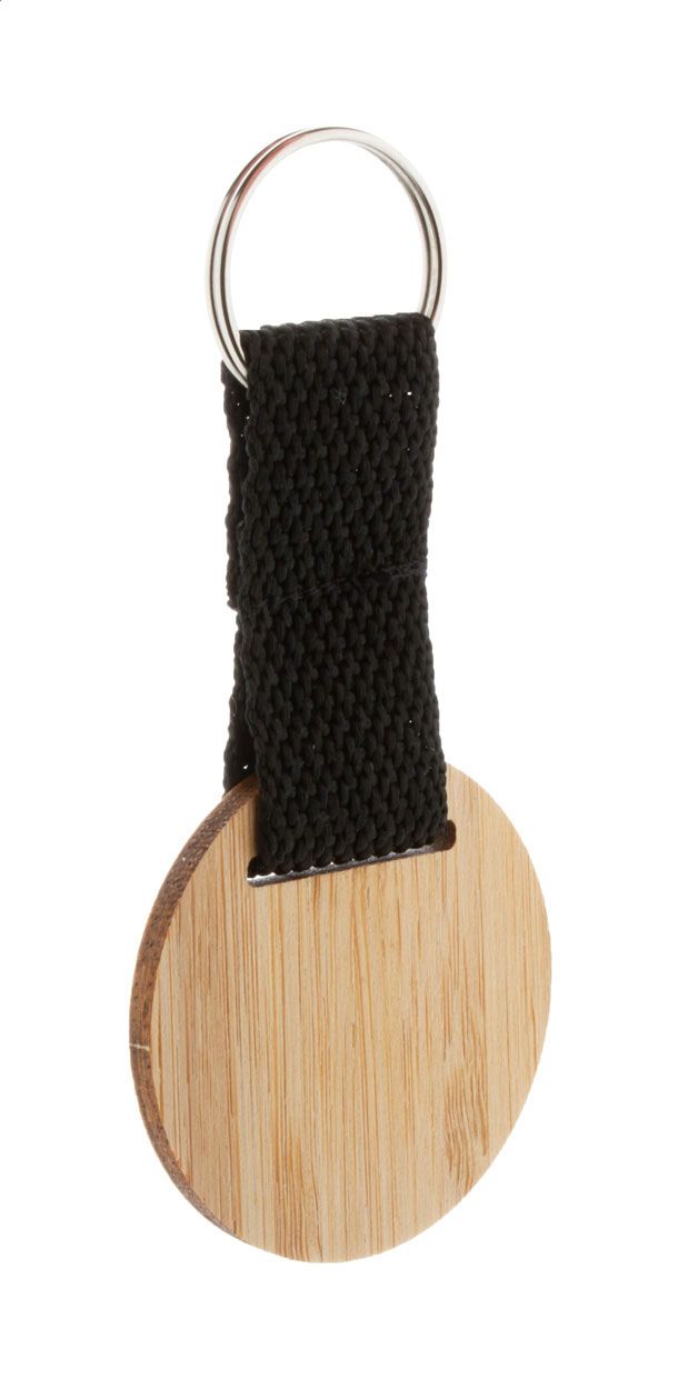 Stropp. portachiavi in bamboo, tondo