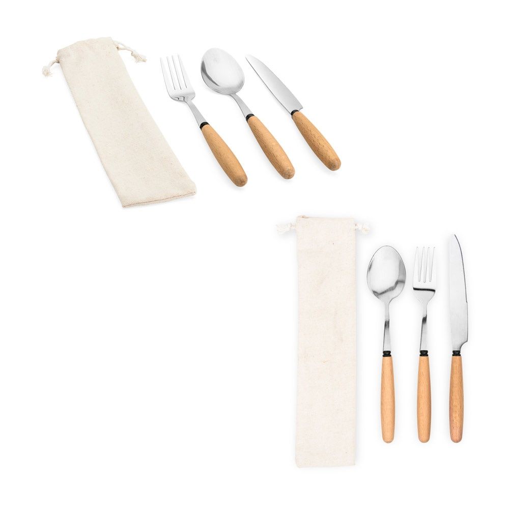 BOULUD. Set da 3 pezzi in legno di acacia