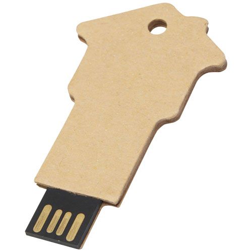 Pennetta usb personalizzata 2.0 in carta riciclata a forma di casa
