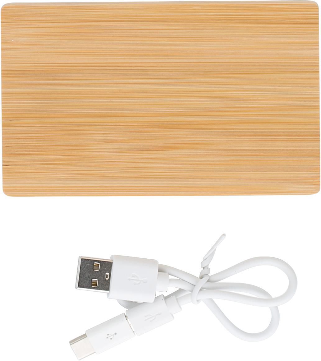 Power Bank bamboo Ruby personalizzato