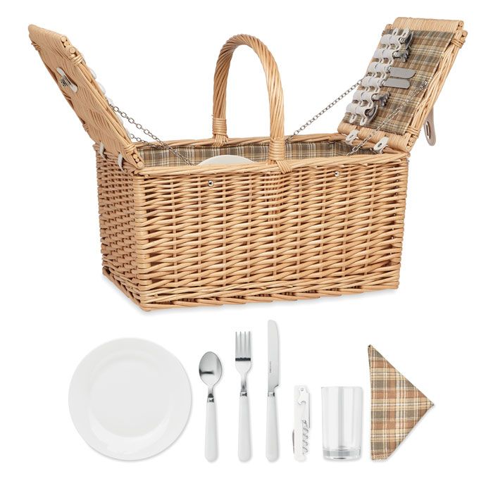 MIMBRE PLUS. Cestino da picnic per 4 persone