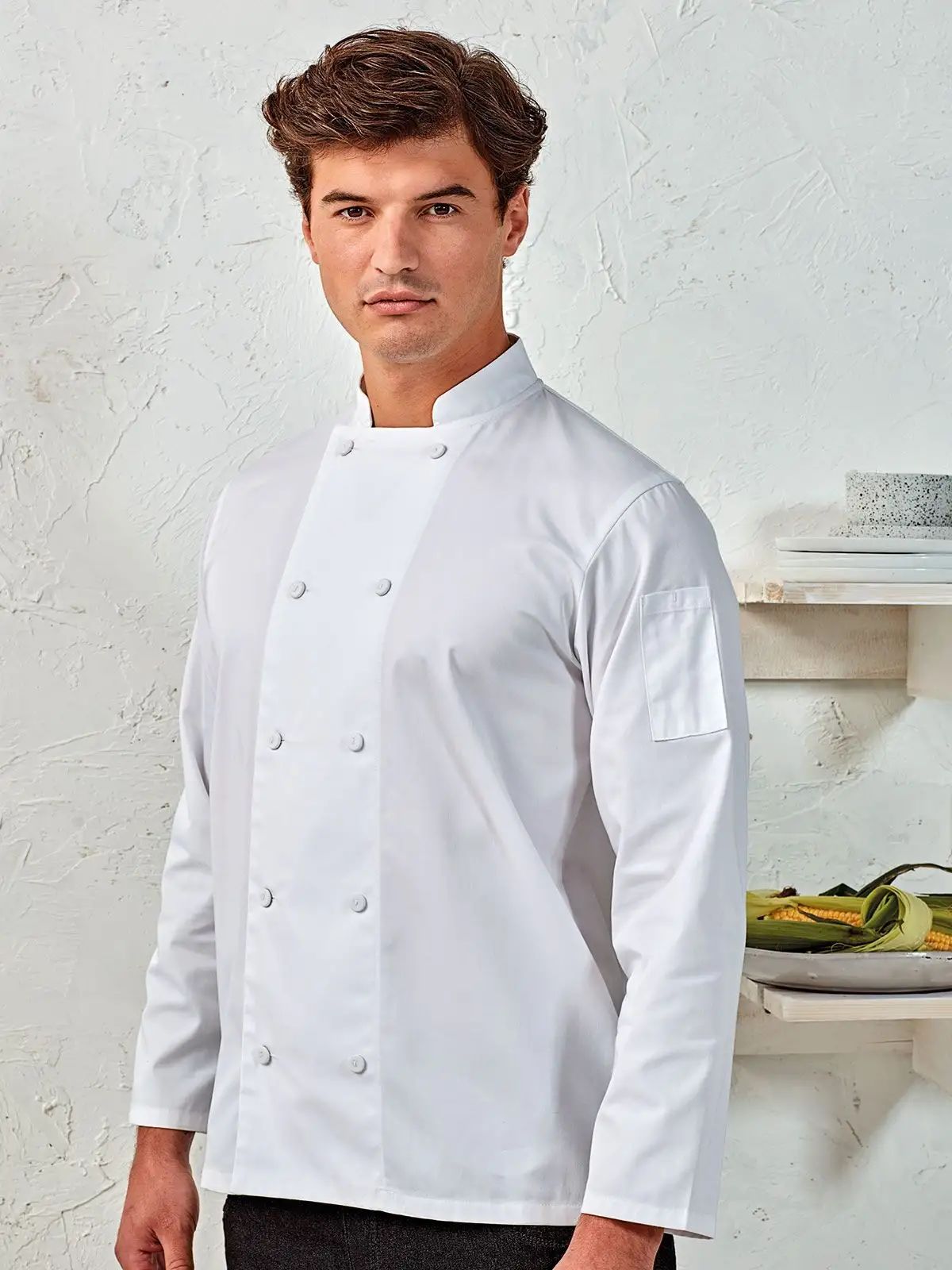 Chef's LS Coolchecker Jacket With Mesh Back Panel ack Panel - Premier - PR903