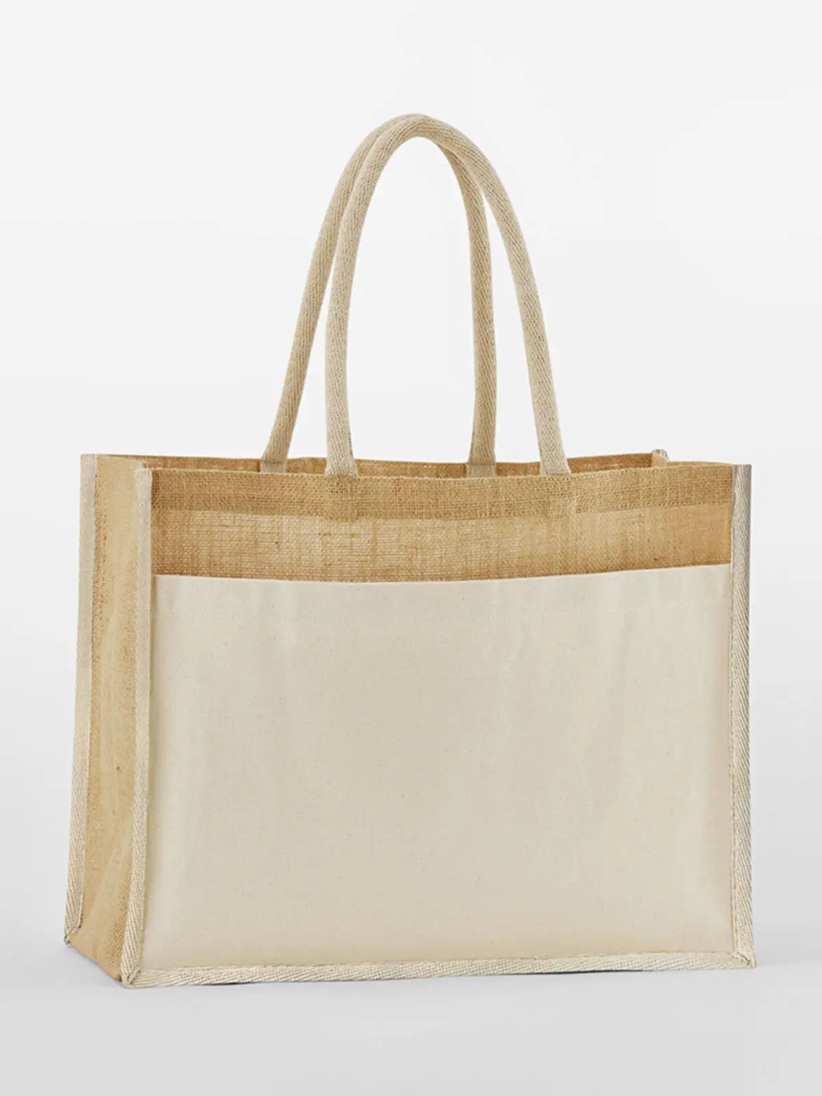 Cotton Pocket Natural Starched Jute Shopper - Westford Mill - W480