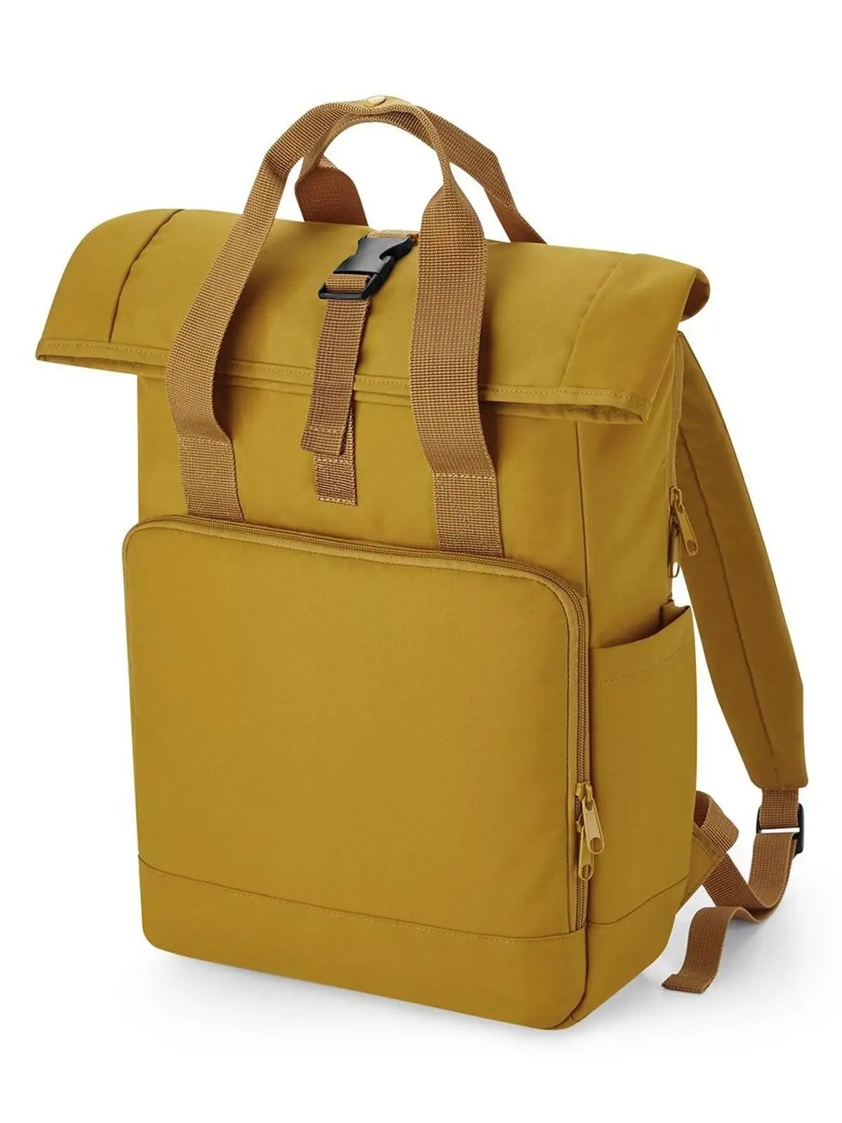 Recycled Twin Handle Roll-Top Laptop Backpack - Bag Base - BG118L